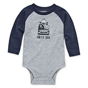 Okie Dokie Long Sleeve Graphic Bodysuit - Baby Boy